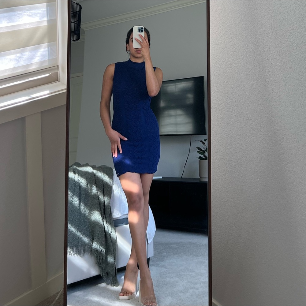Blue Navy  bandage dress